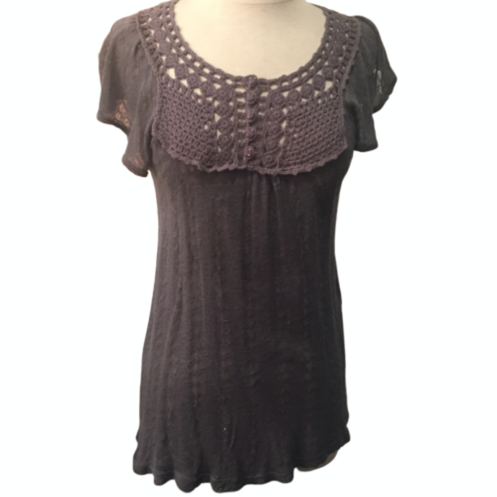 Blue Knit Robin K Top, Size: L